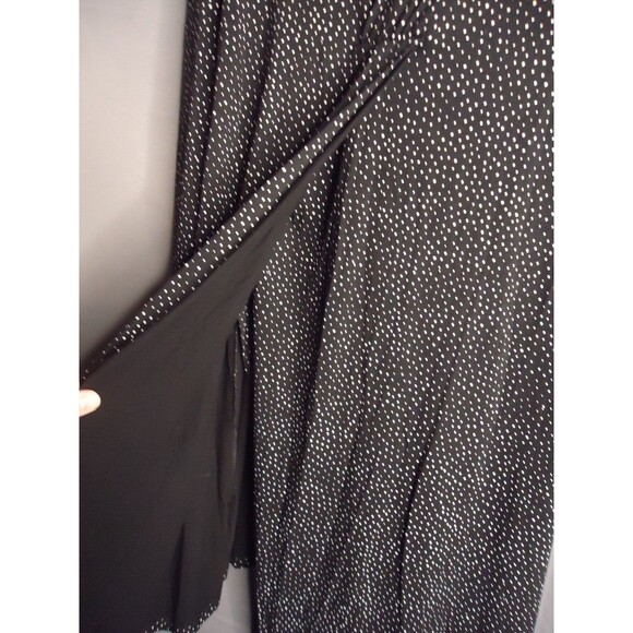 J Jill Wearever Collection Faux Wrap Dress Womens Small Black/White Polka Dot - Picture 4 of 13